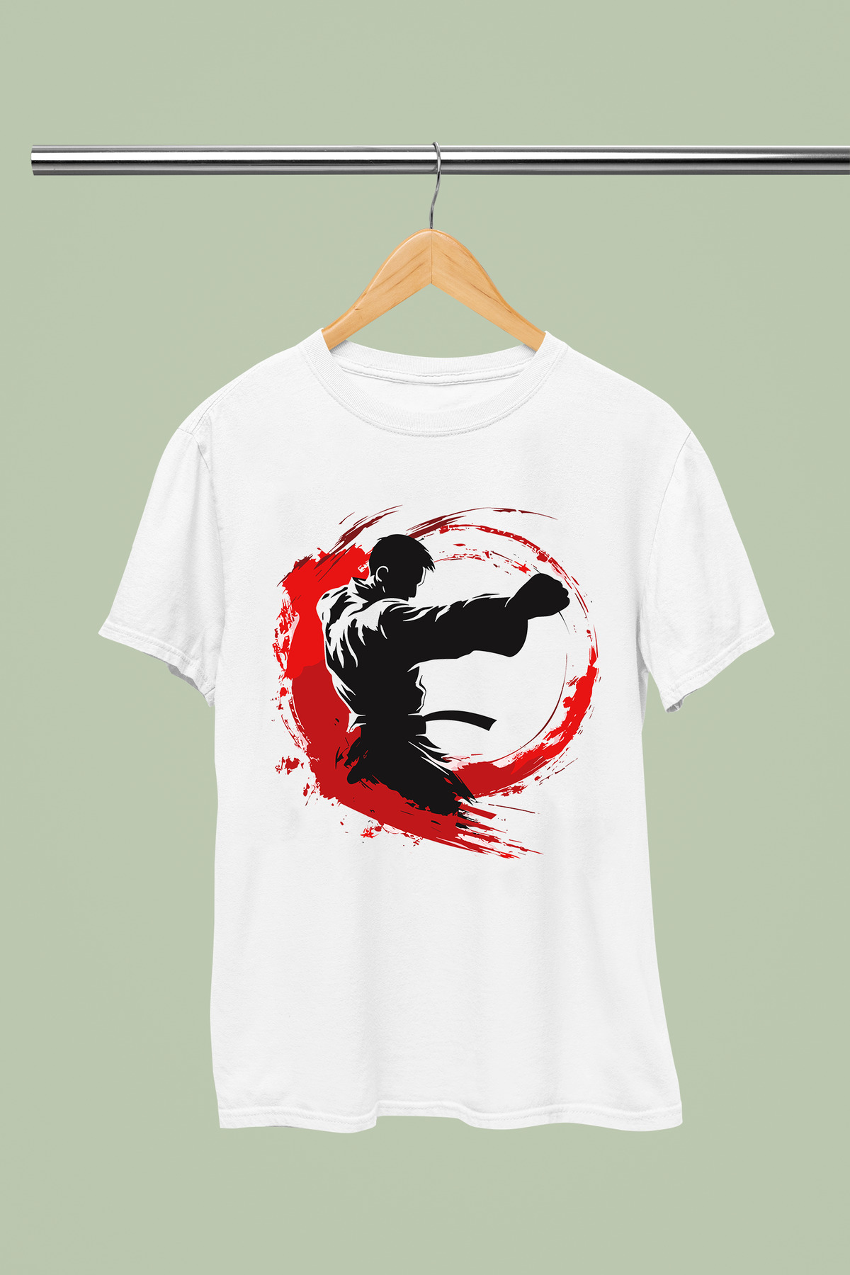 KARATE SPORTS PRINTED 100% COTTON SHORT SLEEVE REGULAR FIT YOUNG AND CHILD TSHIRT