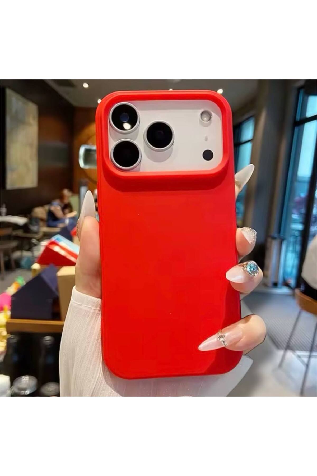Soft Silicone Inside Velvet Launch Cover with Iphone 17 Pro Max Compatible Case Camera Protrusion.