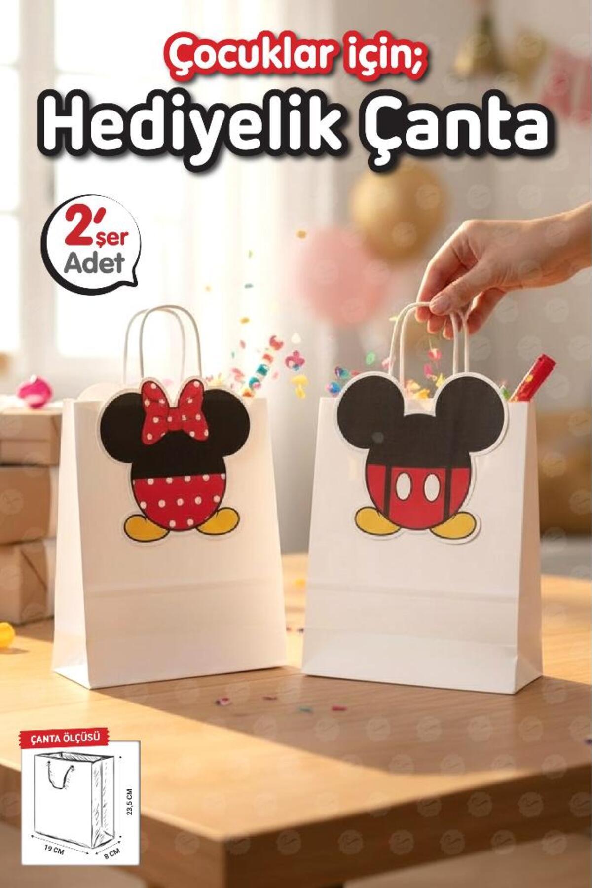 t tuğset etiket Burgu Saplı Karton Beyaz Çanta (2+2) 4 adet Çocuklar İçin Doğum Günü Parti Konsept Hediyelik Çanta-T fotoğrafı 2 (önizleme)