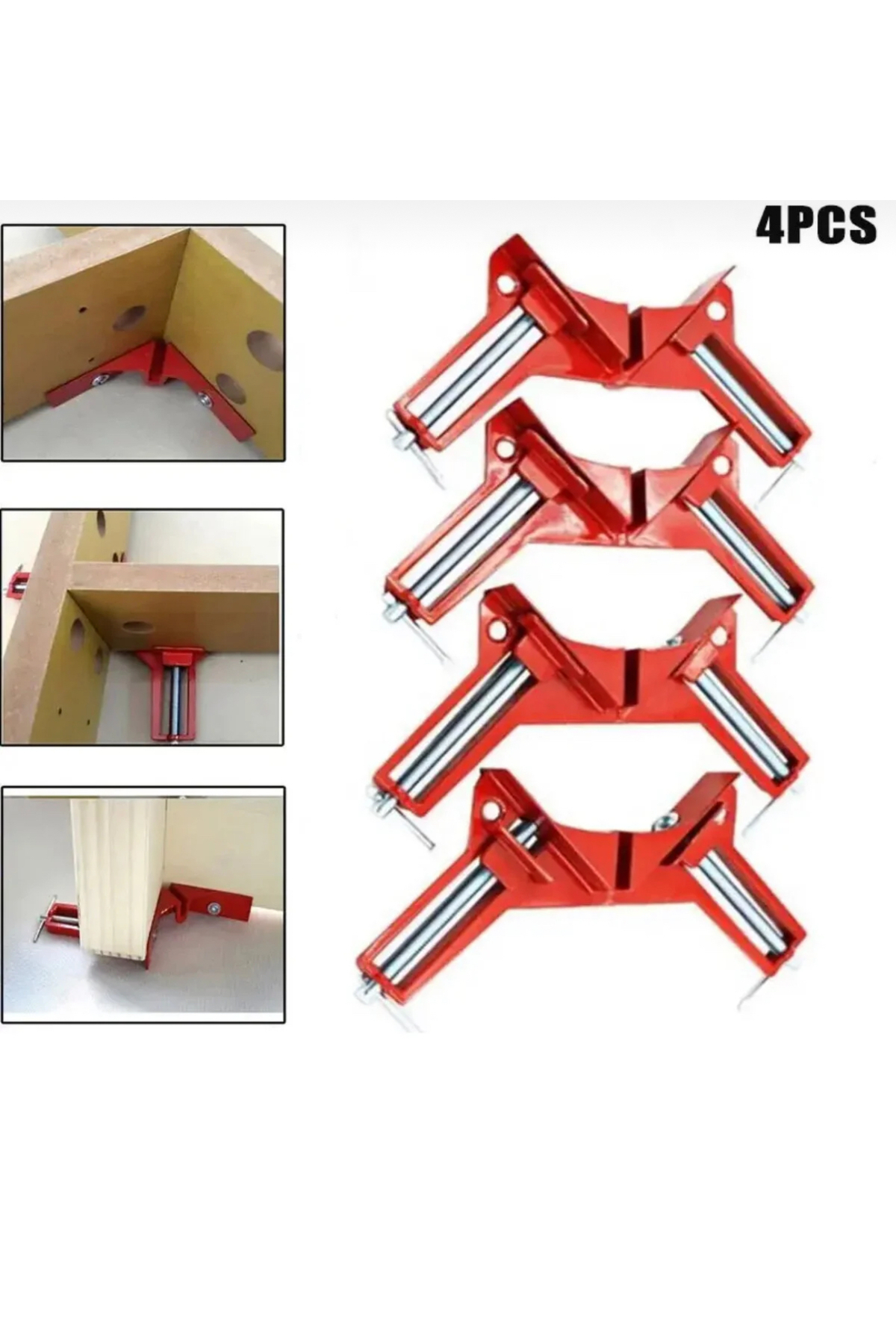 4 Pcs 90° Corner Clamp Set | Wood & Metal Welding Frame Clamp | Right Angle Miter Clamp