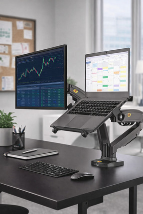 KENLY NB F160+FP Gazlı Çift Kol North Bayou 17–30 Monitör 10–17 Dizüstü Bilgi...