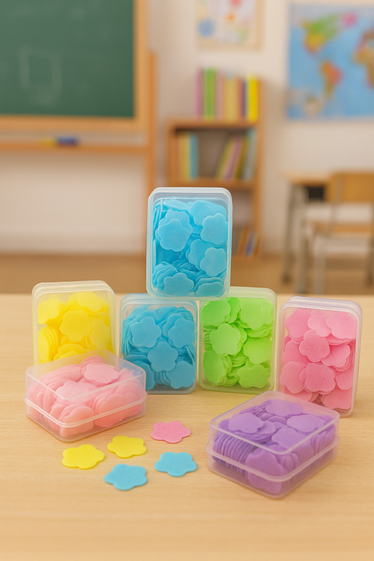 homvira 🧼🧻 Hijyen Seti – Günlük, Okul & Seyahat İçin Mini Cep Islak Mendil & Sihirli Sabun fotoğrafı 3 (önizleme)