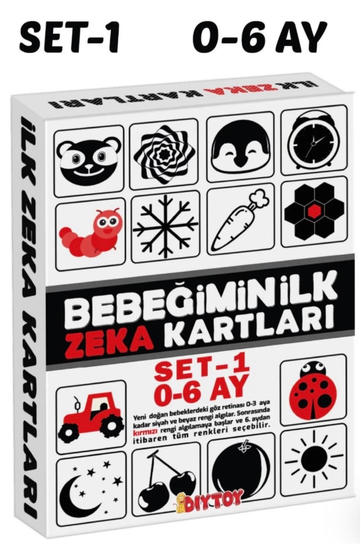 Diytoy Bebeğim İlk Zeka Kartları 0-6 Ay Set-1 ve İlk Zeka Kart Flash Kart 0-12 Ay Eğitici Hediye Paketi fotoğrafı 2 (önizleme)