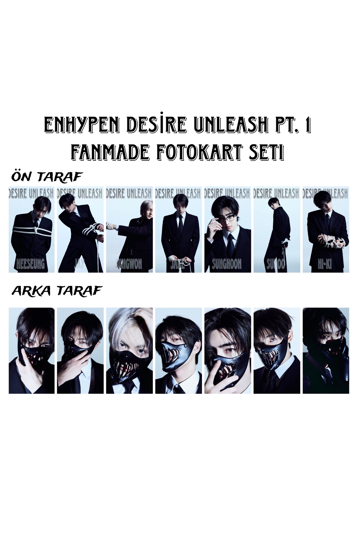 Sntay ENHYPEN DESİRE UNLEASH pt 1 Fanmade fotokart seti - Fiyatı