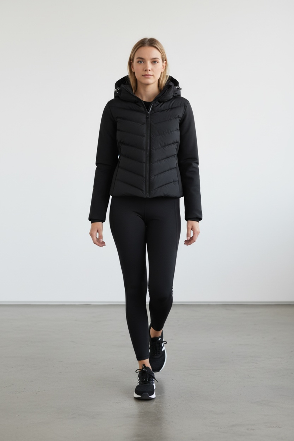SLAY BUTİK Slimfit Range Rover Mom Şişme Mont Ceket Siyah görsel 5