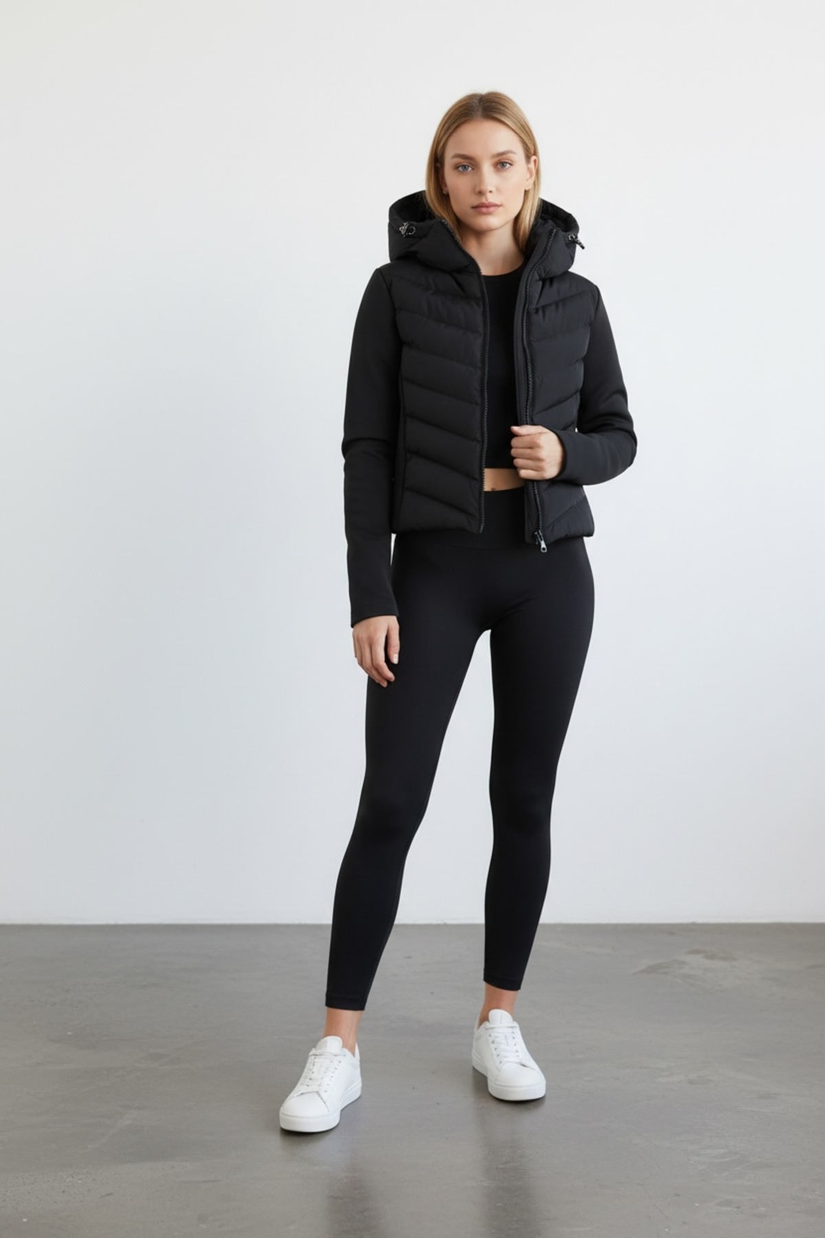SLAY BUTİK Slimfit Range Rover Mom Şişme Mont Ceket Siyah