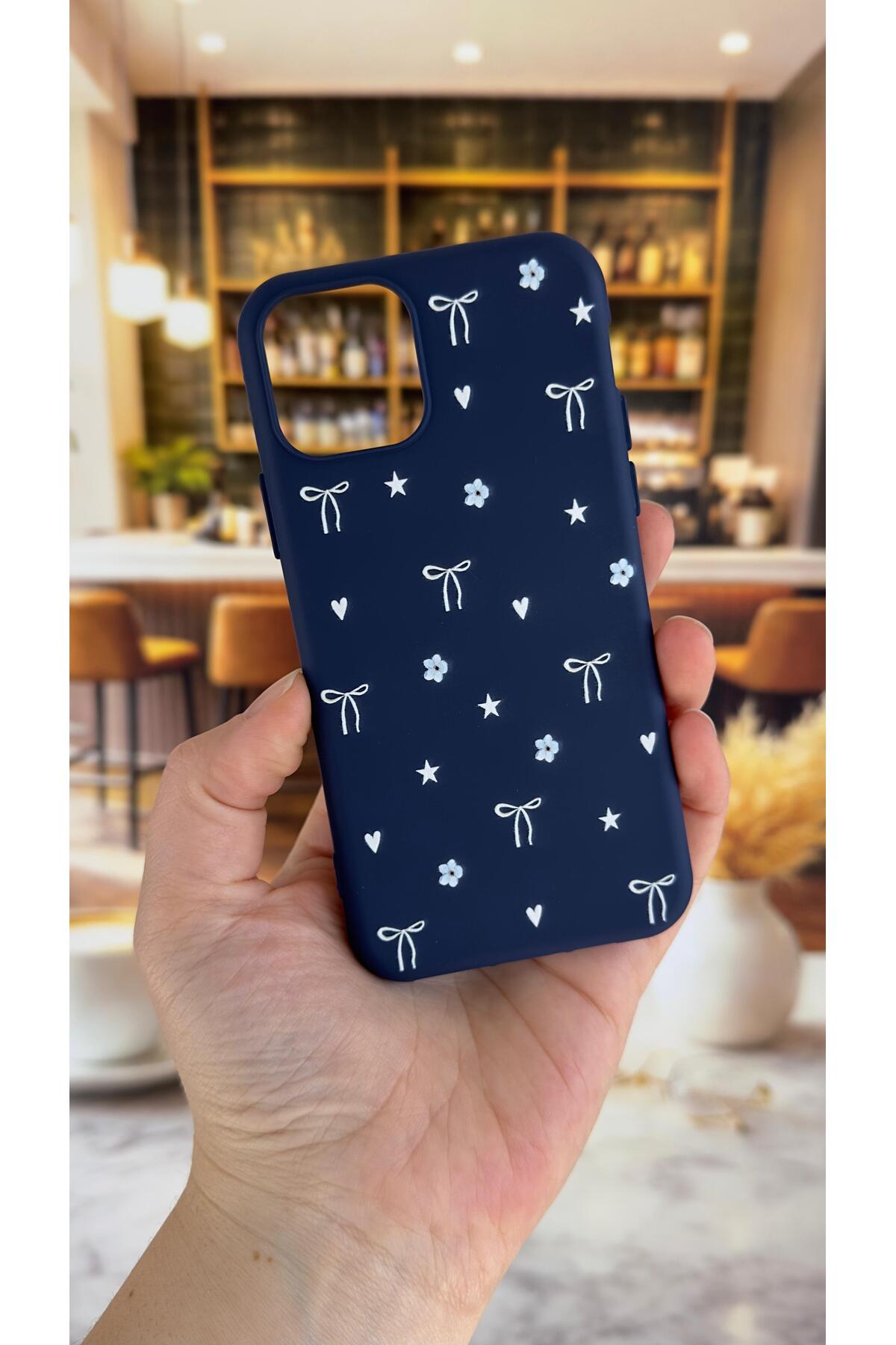 Iphone 11 Pro Max Compatible Mini Bow Pattern Silicone Shock Absorber Classic Shielded Rubber Case