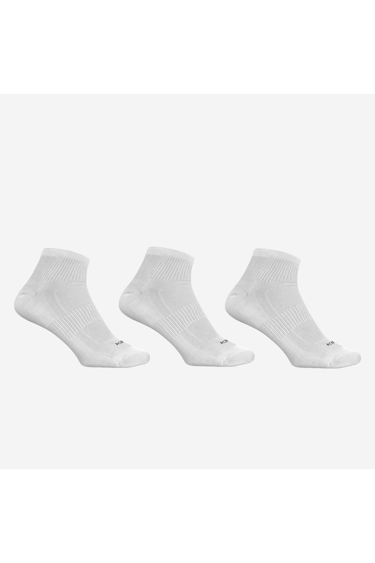 Kiprun Koşu Çorabı - 3'lü Paket - Beyaz - Run 100