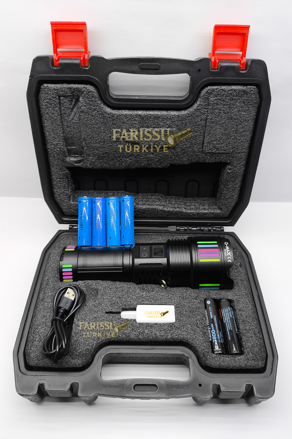 farissu PS-4300 Yedek Pilli Şarj Edilebilir Zoomlu Profesyonel El