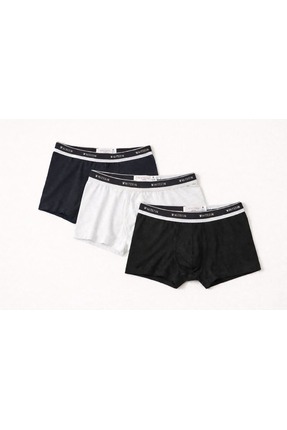 Whitefin Erkek Boxer 3'lü Navy-White-Black