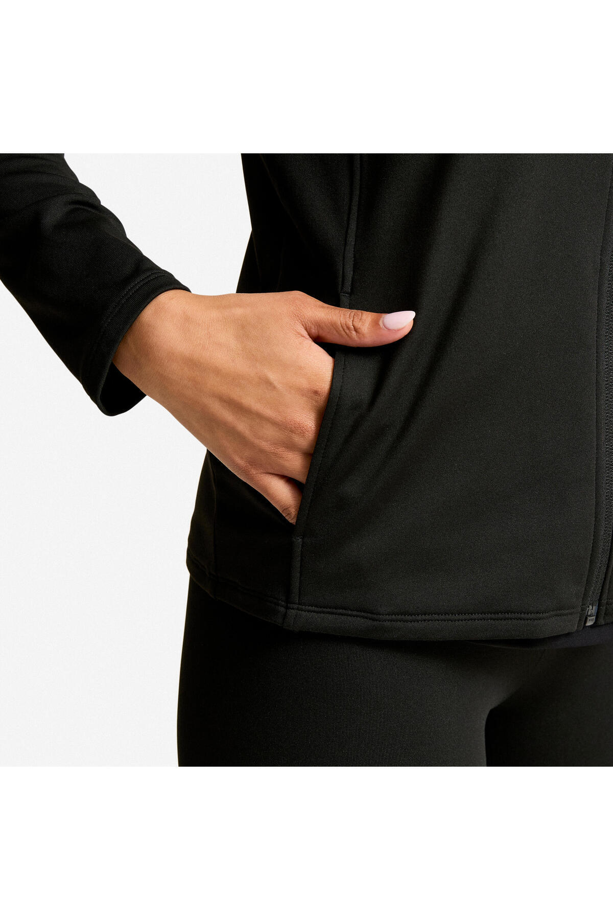Decathlon Kadın Polar Spor Ceketi - Siyah görsel 6