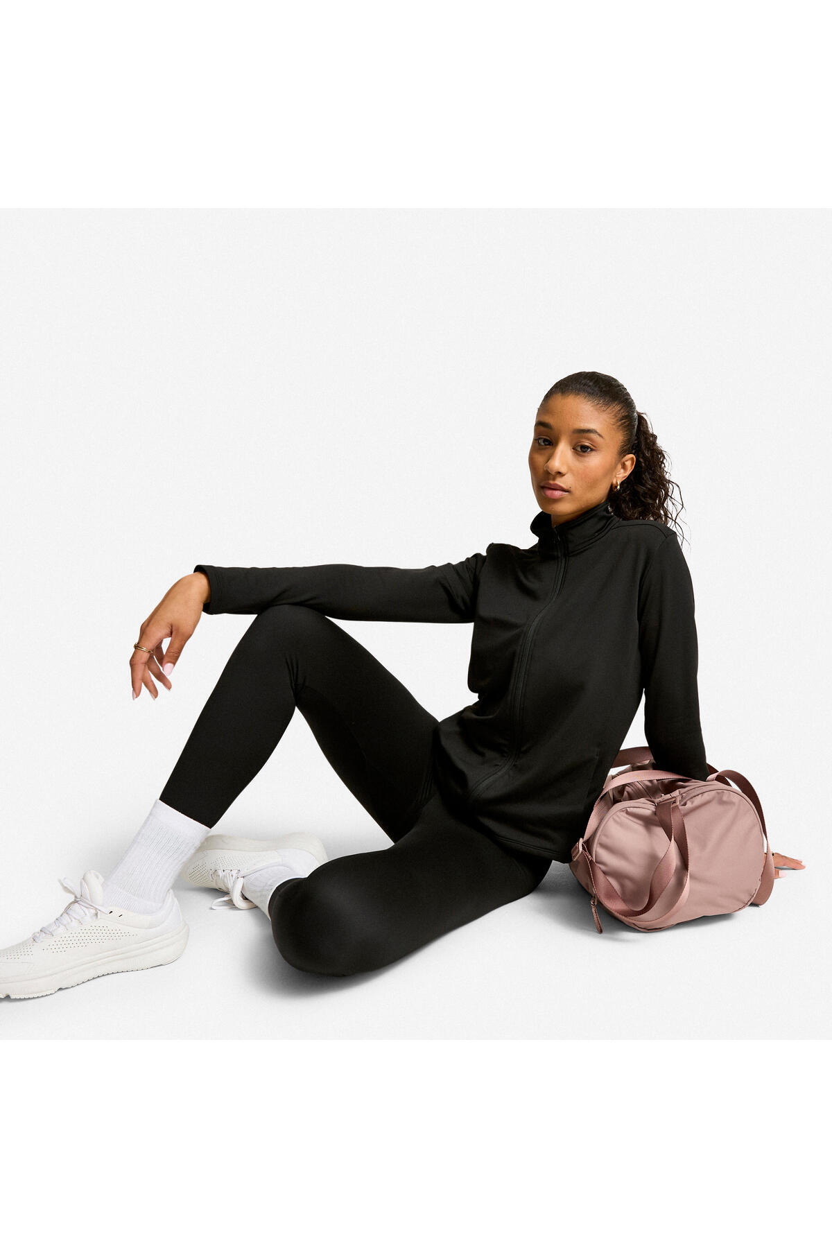 Decathlon Kadın Polar Spor Ceketi - Siyah görsel 8