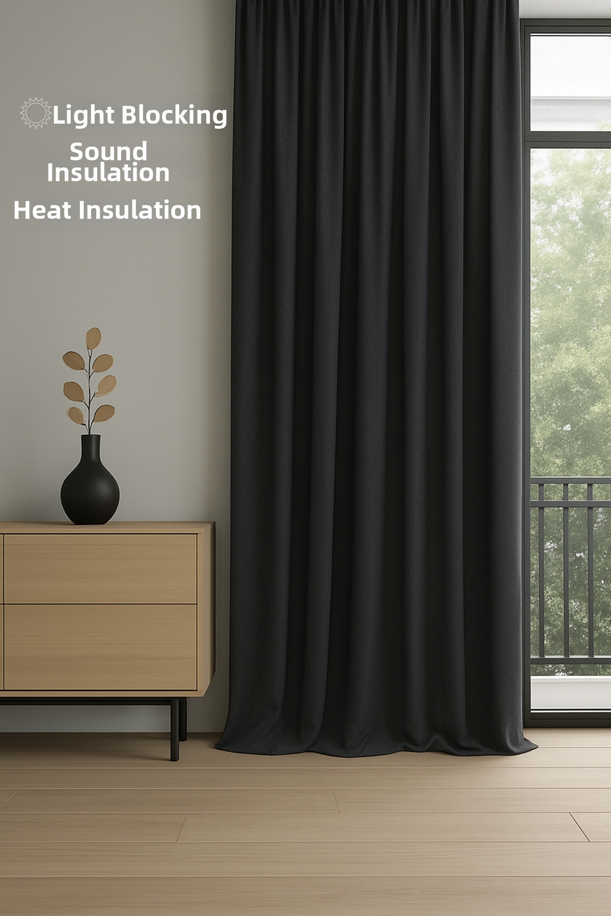 Monami Perdele Opace De Lux, Antracit, Elegante, Rezistente La Lumina - 270 x 260