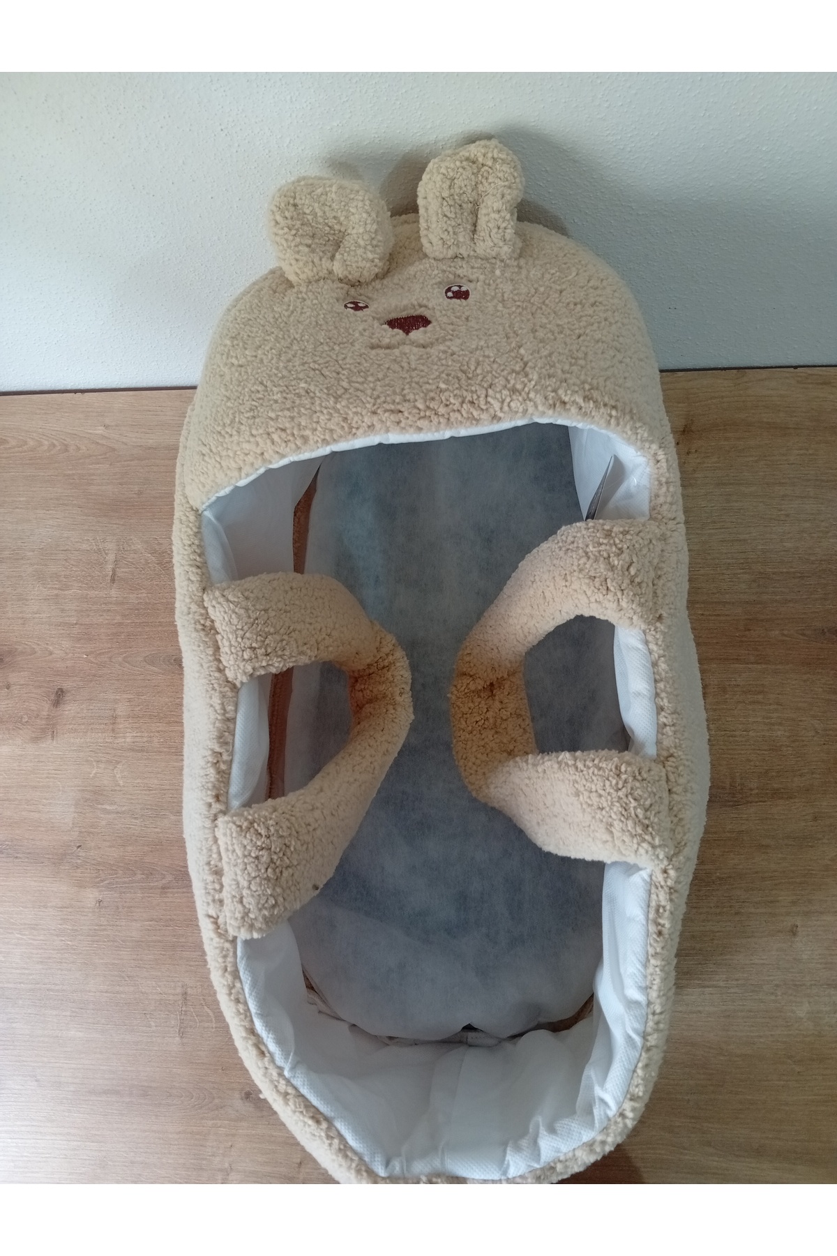 İLALKİDS Ayıcıklı Pelüş Model Bebek Taşıma Çantası Bebek Bakım Anne Çantası fotoğrafı 3 (önizleme)