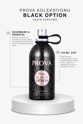 Prova Black Option Edp Oriental Kadın Parfüm 120 ml