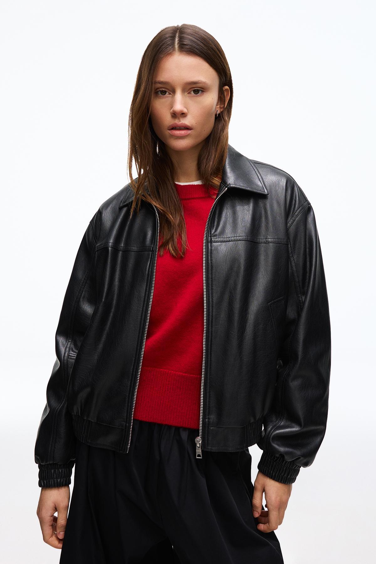 Bershka  Suni deri ceket - Görsel 3