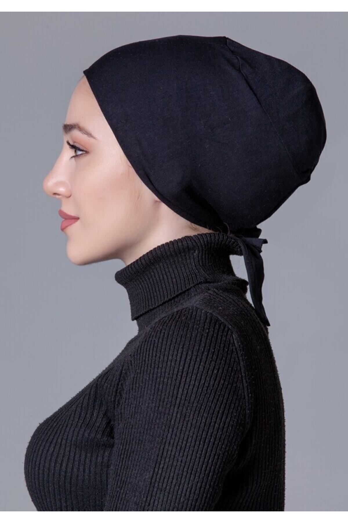 nanak  Siyah Likralı Kaymayan ( Kaymaz ) Bone - Görsel 5