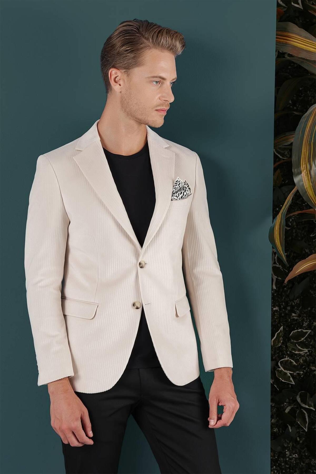 Efor  C 651 CEKET SLİM FİT TAŞ CASUAL - Görsel 6