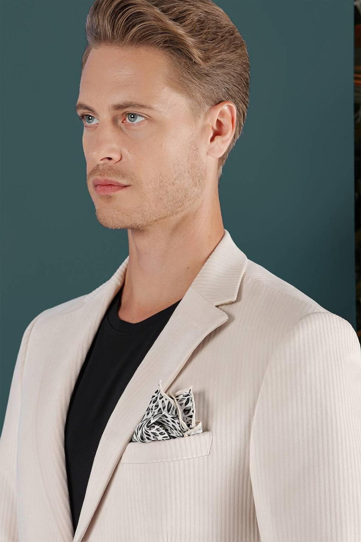 Efor  C 651 CEKET SLİM FİT TAŞ CASUAL - Görsel 8