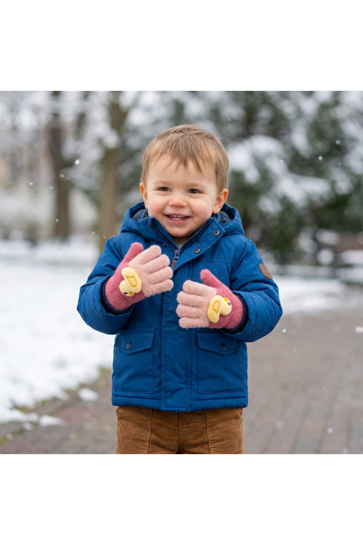 PIECE SIGNATURE Sevimli Ördek Aksesuarlı Yumoş Çocuk Eldiven ( 1-3 Yaş ) fotoğrafı 2 (önizleme)