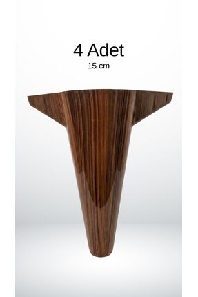 DECOVIBE Mobilya Kanepe Tv Ünitesi Koltuk Ayağı 15 Cm Plastik Ahşap Desenli B...