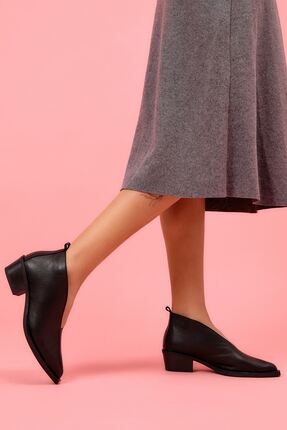 Bueno Shoes Siyah Deri Kadın Topuklu Bot 01wd4004