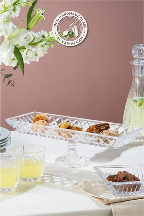 Glamis Selen Concept Kafes Model Ayaklı El Yapımı Cam Sunumluk