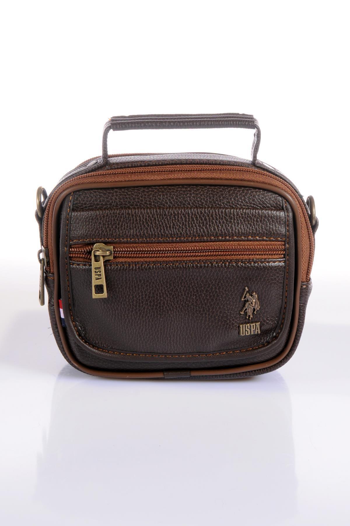 یو اس پولو کیف رودوشی مردانه قهوه‌ای U.S. Polo Assn Plevr8418