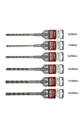 HAS-TEC SDS-Plus Matkap Ucu Seti | 6 Parça 6mm - 12mm | Kırıcı Delici Hilti U...