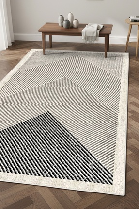 West Home Makinede yıkanabilir kaymaz taban leke tutmaz bej mutfak halısı sal...