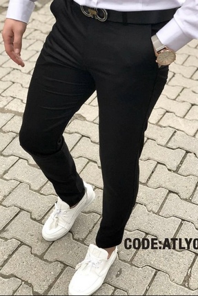 DOPPİO'N DENİM Erkek Slim Fit Esnek Likralı Keten Pantolon