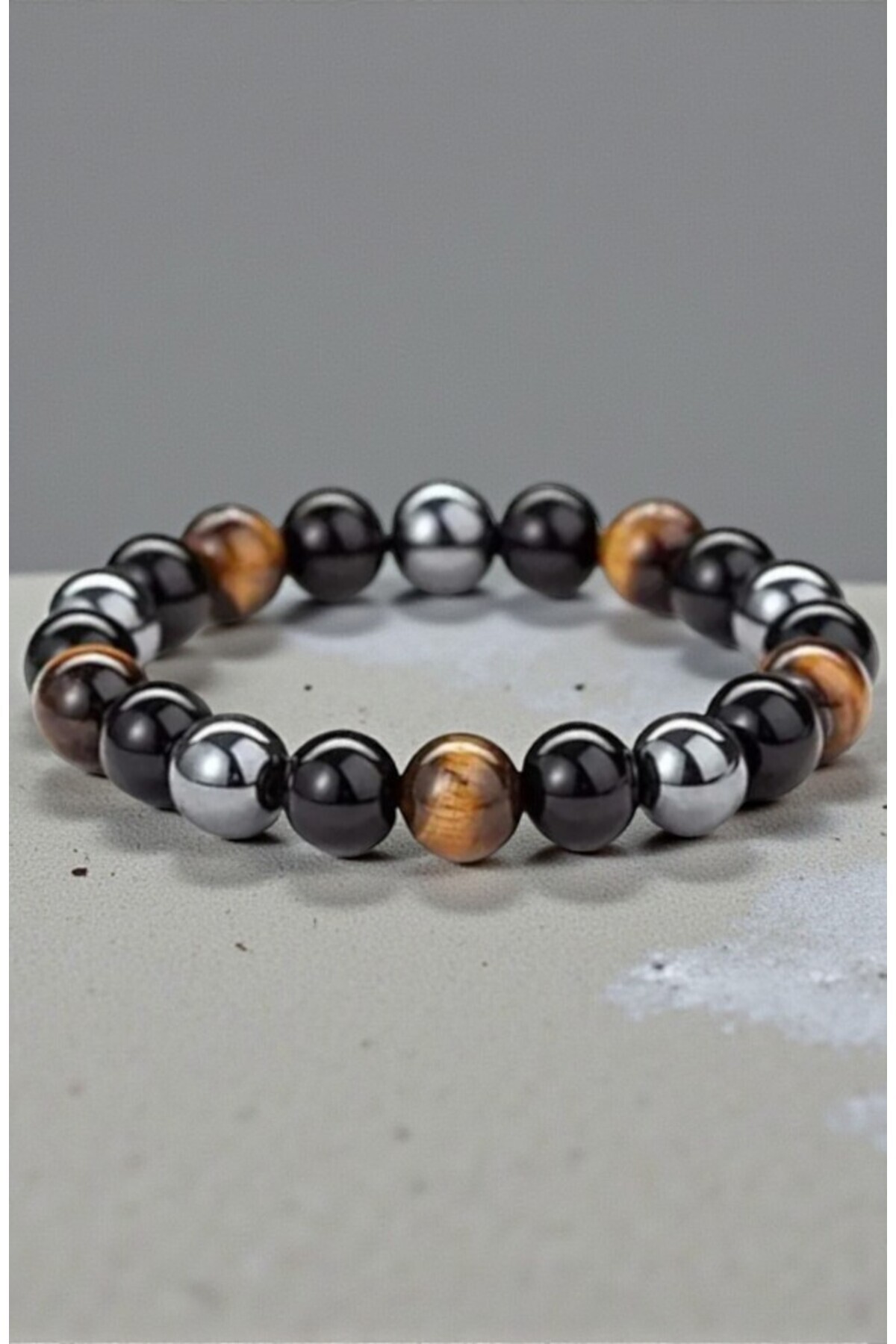 beautifulnaturelstones Kaplan Gözü, Obsidyen Ve Hematit Doğal Taş Bileklik 8 Mm Aa Kalite görsel 5