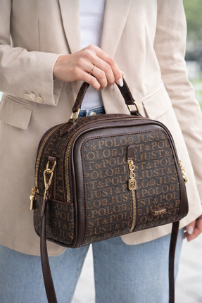 Just Polo Kadın Kahverengi Ayarlanabilir Askılı El Ve Omuz Çantası -BD2057