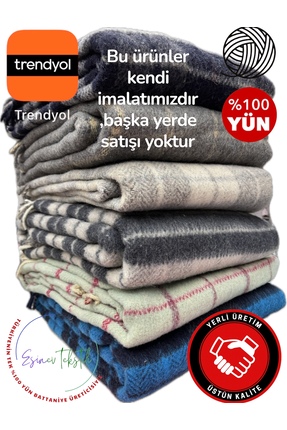 Özyün TEK KİŞİLİK BATTANİYE ,%100 yün &kalın,yumuşacık,sıcacık tutar,yün sağl...