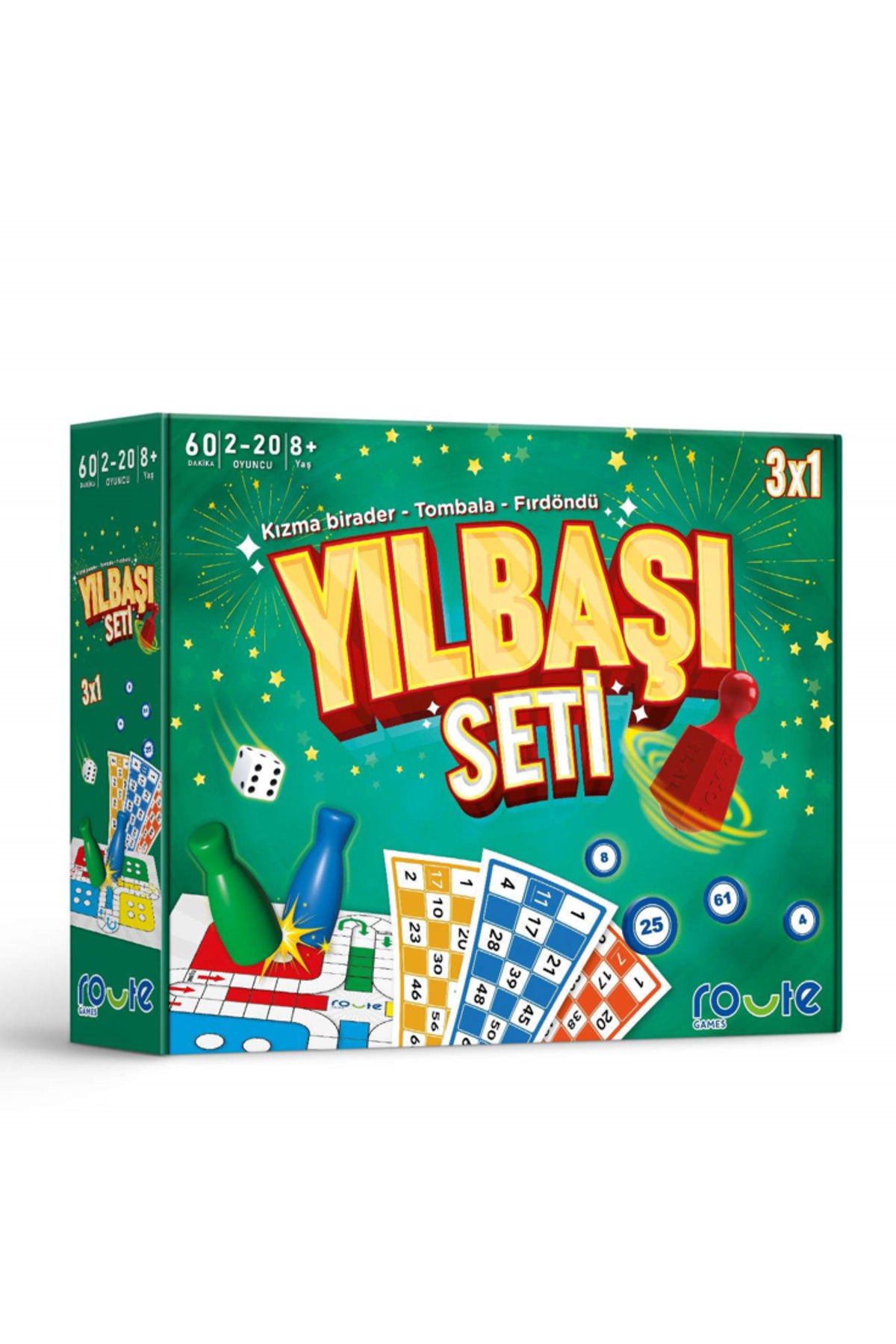 Genel Markalar 3'lü Yılbaşı Eğitici Oyun Seti -Kızma Birader -Tombala - Fırdöndü