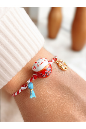 EL YAPIMI Marteniçka Şans Kedisi Bileklik