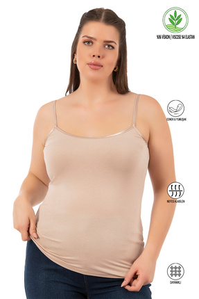 ÖZKAN underwear Özkan 25923 Kadın Viskon Saten Biyeli Esnek Yumuşak Rahat Büy...