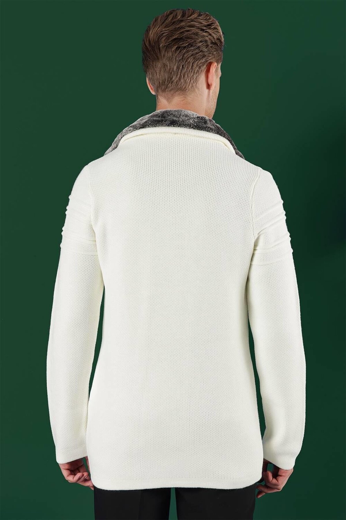 Efor 02 Slim Fit Ekru Spor Kaban görsel 7