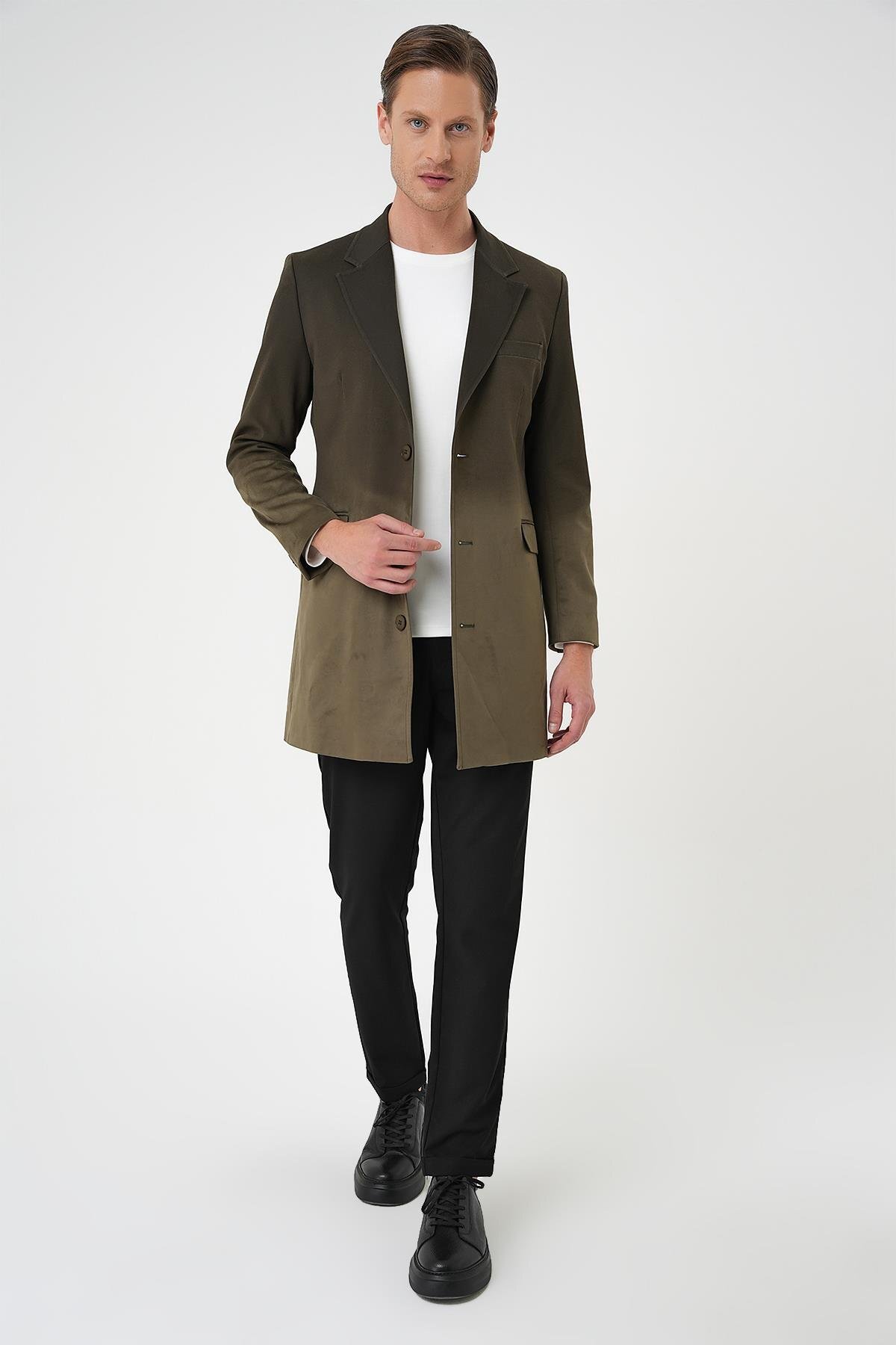 Efor  KA 088 Slim Fit Haki Spor Kaban