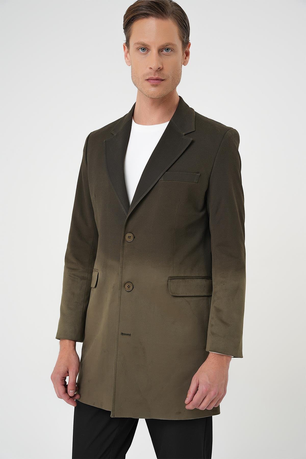 Efor  KA 088 Slim Fit Haki Spor Kaban - Görsel 4