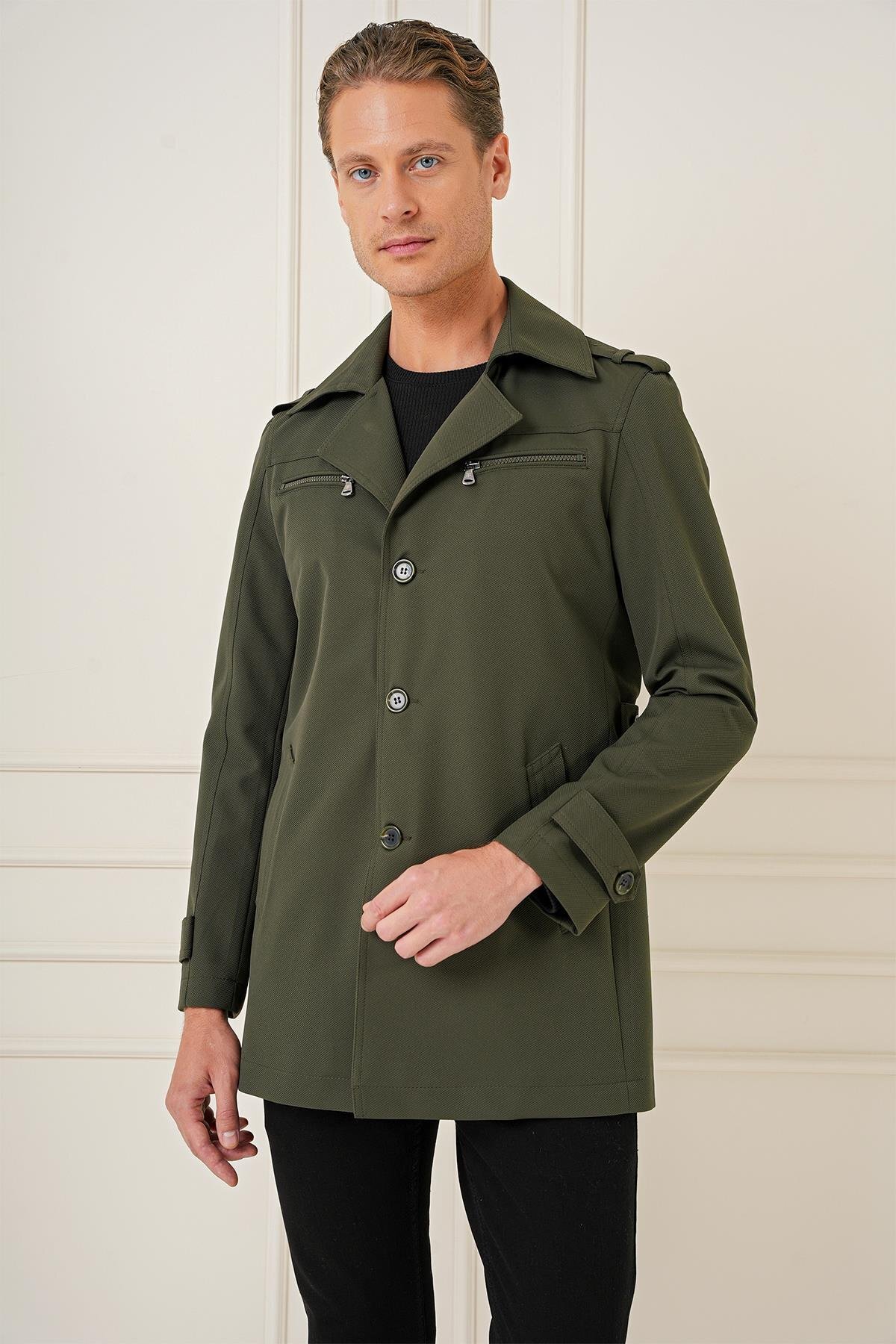 Efor  KA 086 Slim Fit Haki Spor Kaban - Görsel 3