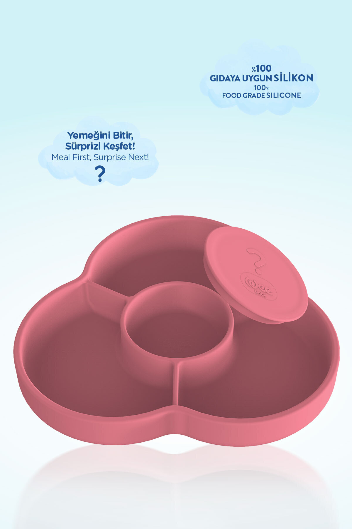 Wee Baby Nanninom Silikon Sürprizli Tabak Pembe fotoğrafı 3 (önizleme)