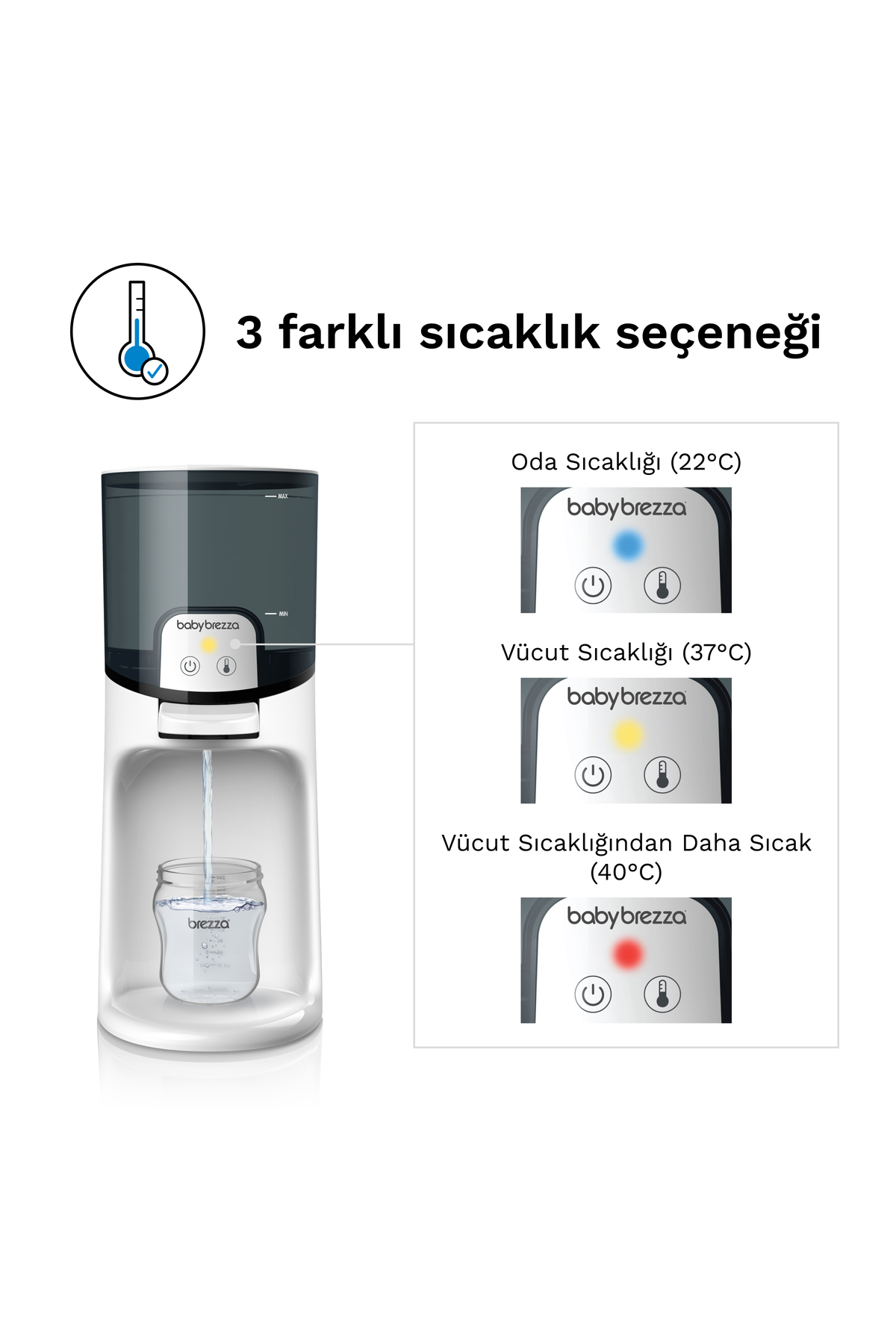 BABY BREZZA Instant Warmer Bebek Mama Suyu Otomatı ve Biberon Suyu Isıtıcısı fotoğrafı 3 (önizleme)