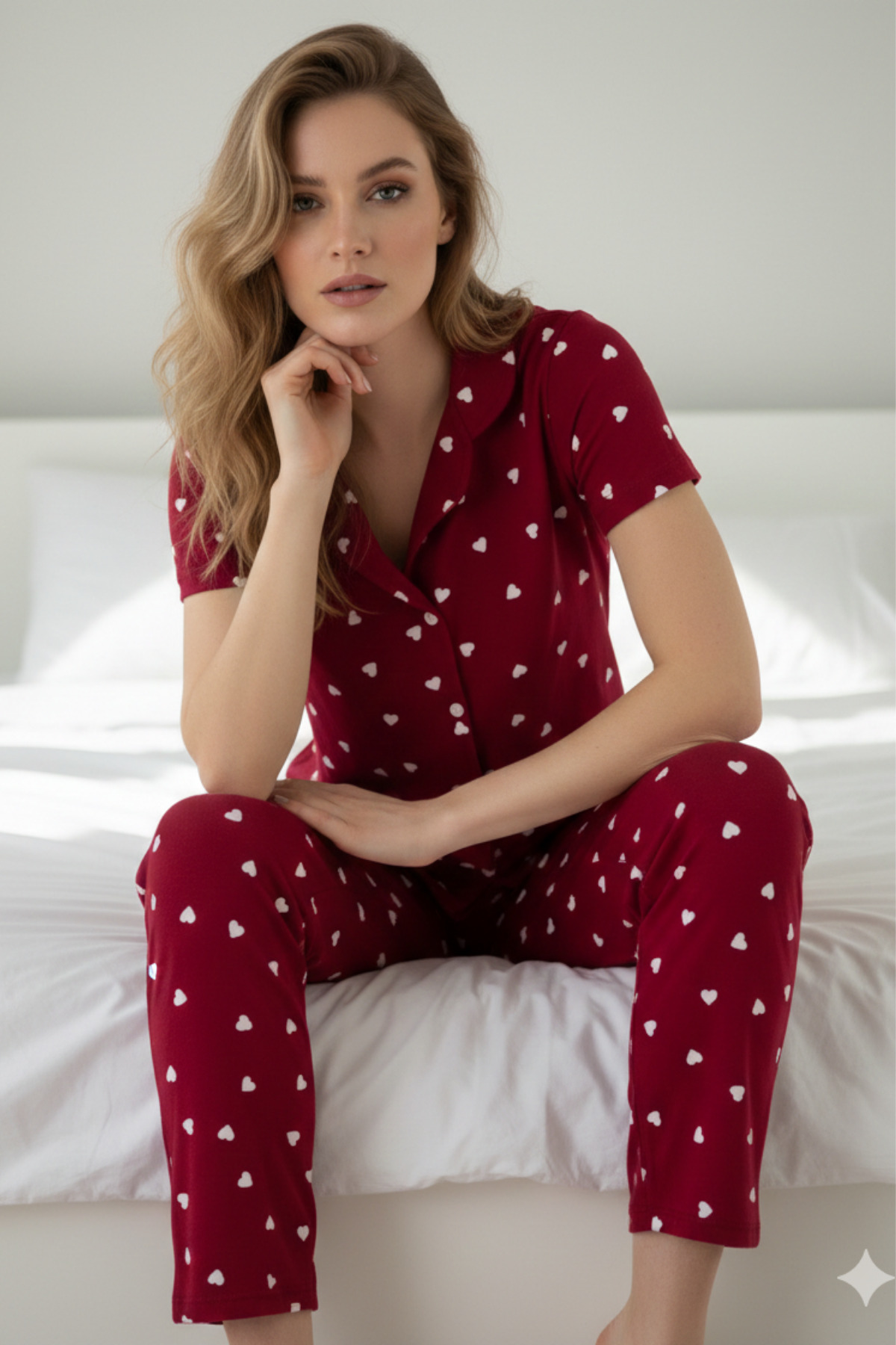 ELİTOL Buttoned Comfortable Pajama Set