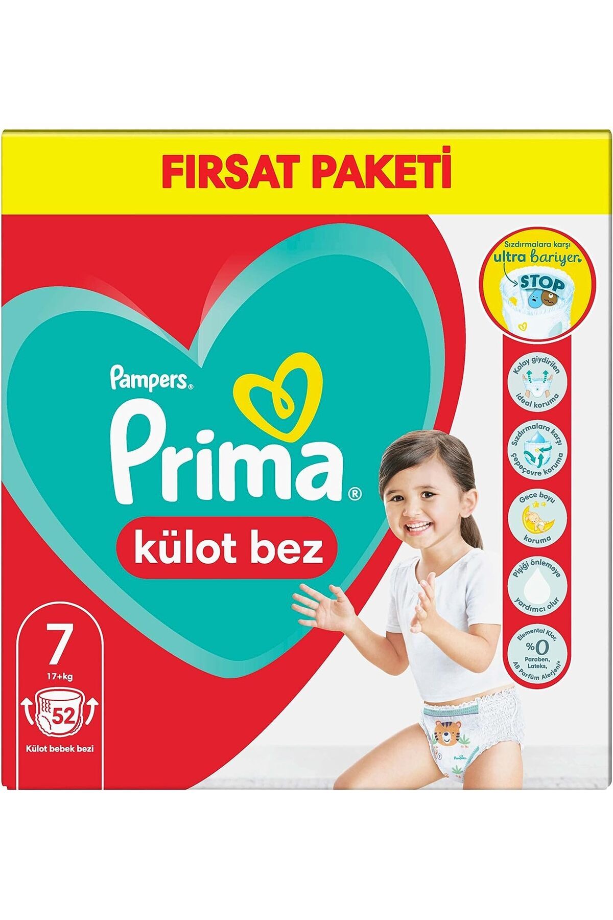 Prima Bebek Bezi Külot Bez 7 Numara 52 Adet Fırsat Paketi fotoğrafı 2 (önizleme)