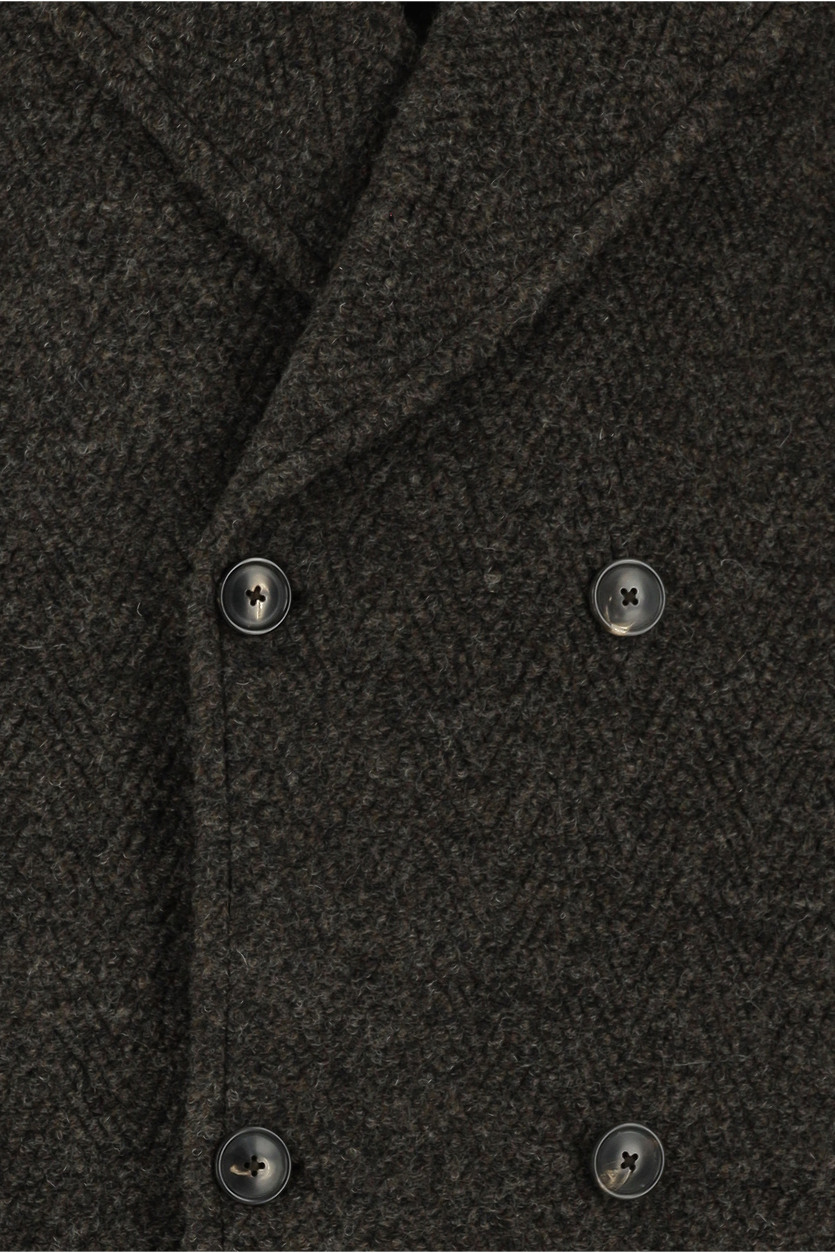 Abdullah Kiğılı  Oversize Ekstra Rahat Kesim Desenli Yünlü Kruvaze Palto - Görsel 6