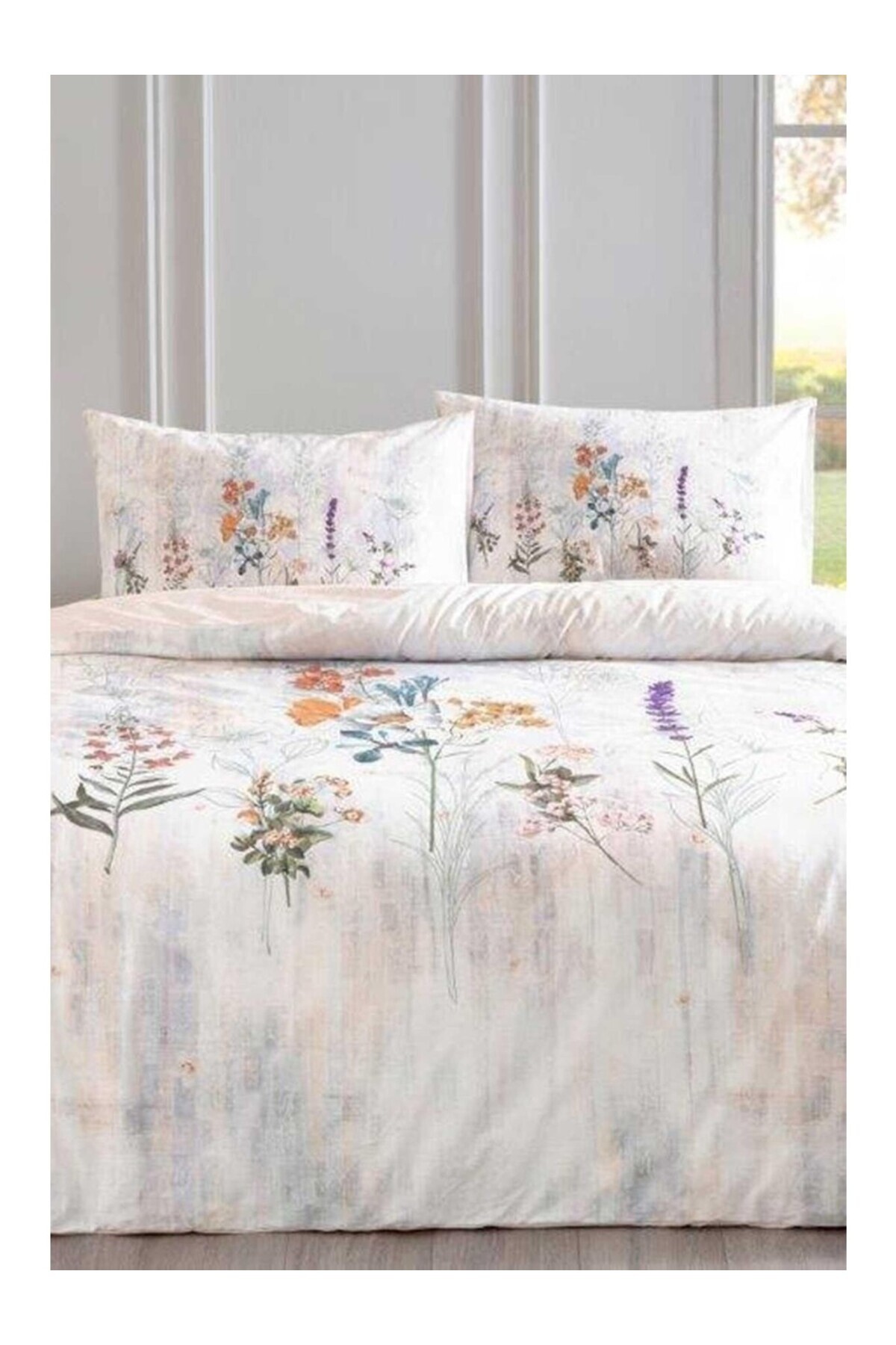 Özdilek Floraison Çift Kişilik Nevresim Takımı - Somon fotoğrafı 2 (önizleme)