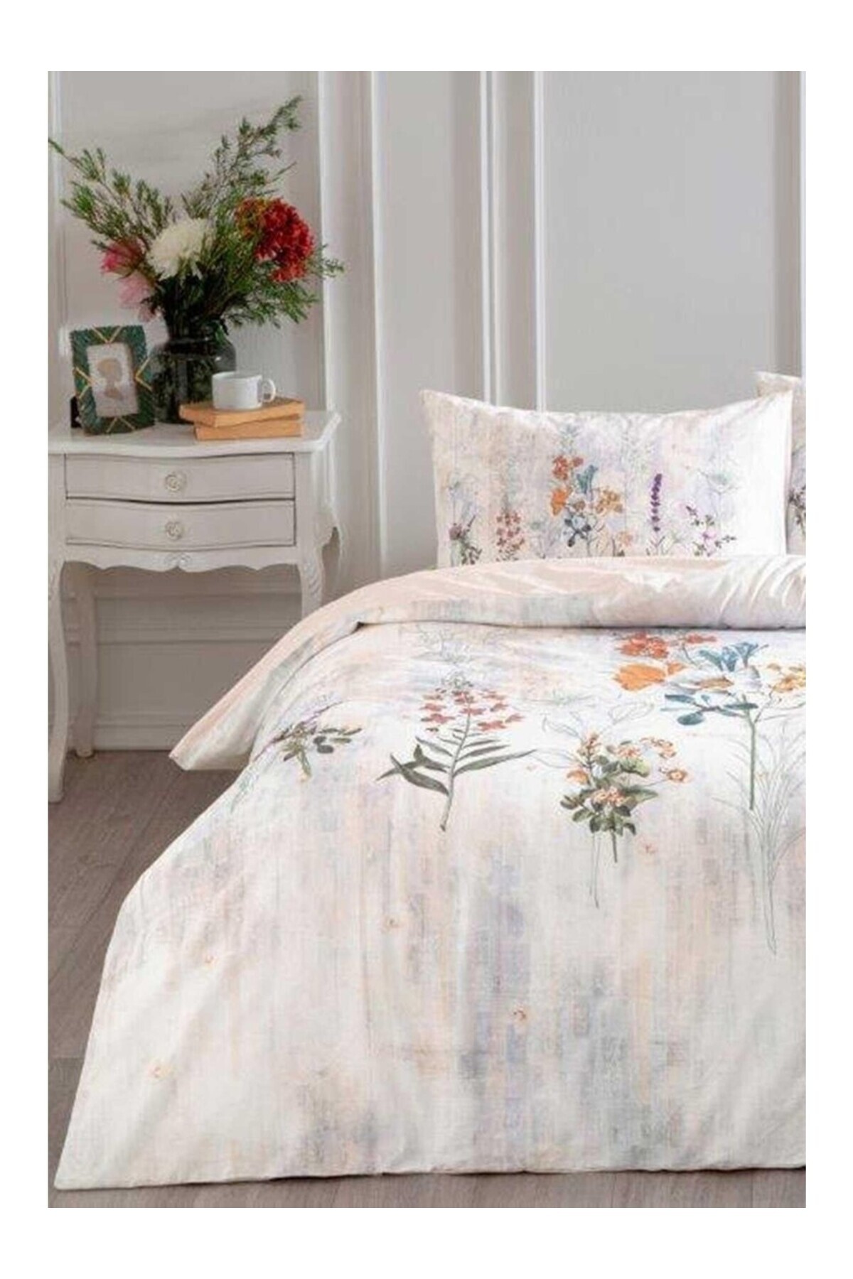 Özdilek Floraison Çift Kişilik Nevresim Takımı - Somon fotoğrafı 3 (önizleme)