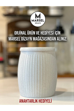 MARSEL Çöp Kutusu V3 Masaüstü - Mutfak - Banyo - Açılır Kapanır - Mermer Beya...