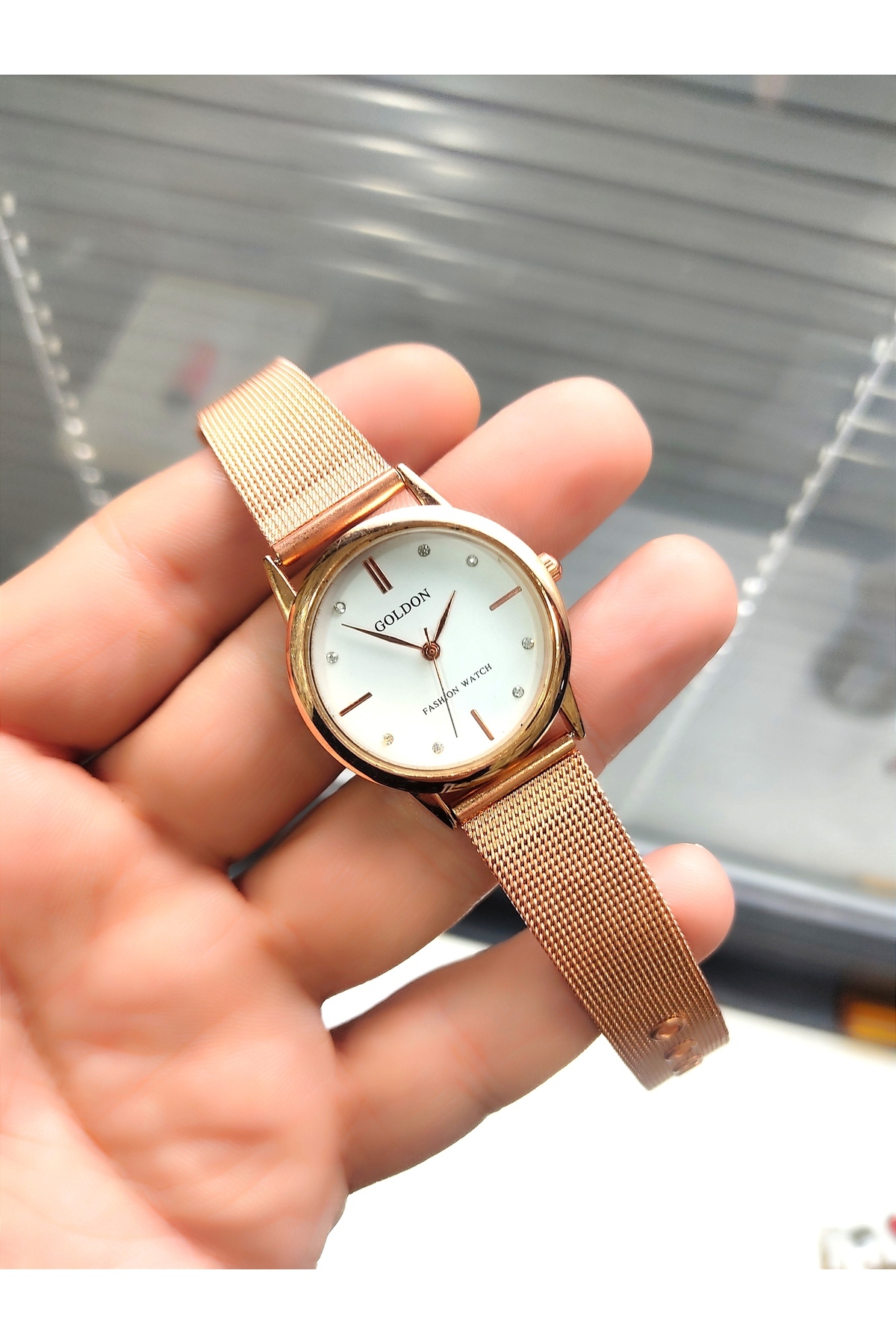 GOLDON  Vintage Model Hasır Kordon Kol Saati - Görsel 4